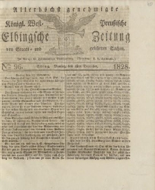 Allerhöchst genehmigte Königl. West-Preußische Elbingsche Zeitung von Staats- und gelehrten Sachen, 1828, Nro.96