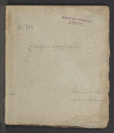 Erklärung der katholischen Briefe. Wintersemester 1829/30. Gelesen von Prof. Frenzel