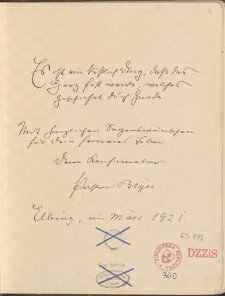 Sztambuch z okresu 1918-1927