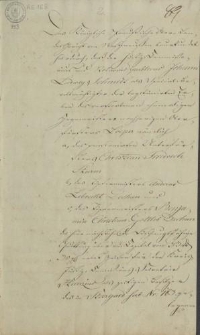 Ausfertigung […] der von dem Justitz-[Comisa]rius und Notarius publicus Schmidt Namens der Oberförster Loeperischen Erben über ein Capital von 33 rd. 30 g. nebst Zinsen unter dem 15 Januar 1820 verlautbarten Quittung