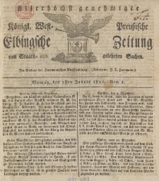 Allerhöchst genehmigte Königl. West-Preußische Elbingsche Zeitung von Staats- und gelehrten Sachen, 1821