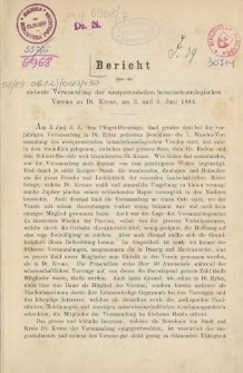 7. Bericht des Westpreussischen Botanisch - Zoologischen Vereins, 1884