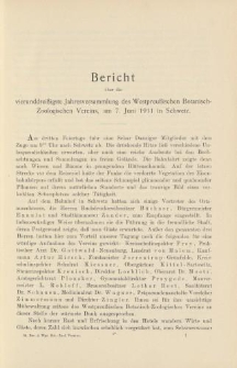 34. Bericht des Westpreussischen Botanisch - Zoologischen Vereins, 1912