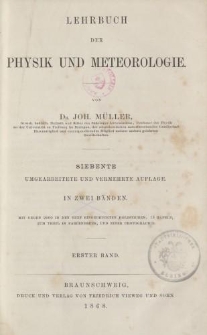 Lehrbuch der Physik und Meteorologie. Erster Band