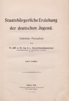Staatsbürgerliche Erziehung der deutschen Jugend