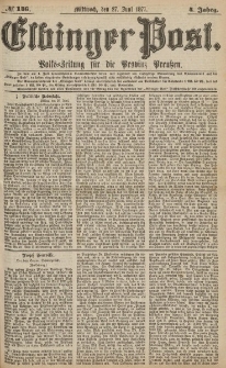 Elbinger Post, Nr.146 Mittwoch 27 Juni 1877, 4 Jh