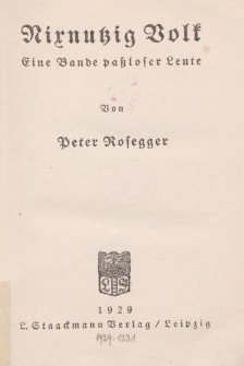 Nixnutzig Volk