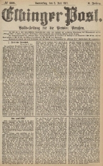 Elbinger Post, Nr.153 Donnerstag 5 Juli 1877, 4 Jh