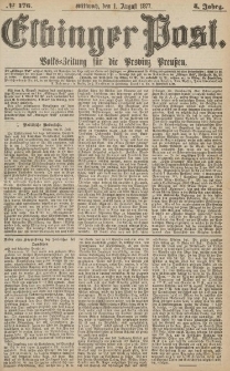 Elbinger Post, Nr.176 Mittwoch 1 Augusti 1877, 4 Jh