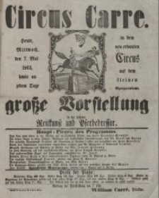 Circus Carre (7.V.1862)
