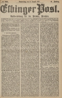 Elbinger Post, Nr.183 Donnerstag 9 Augusti 1877, 4 Jh