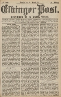 Elbinger Post, Nr.193 Dienstag 21 Augusti 1877, 4 Jh