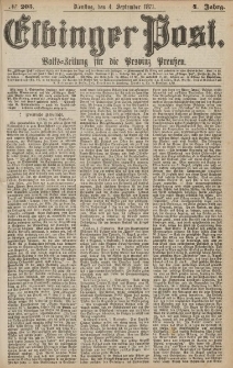 Elbinger Post, Nr.205 Dienstag 4 September 1877, 4 Jh