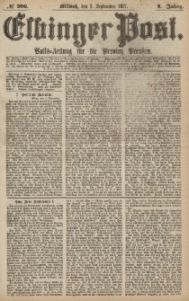 Elbinger Post, Nr.206 Mittwoch 5 September 1877, 4 Jh