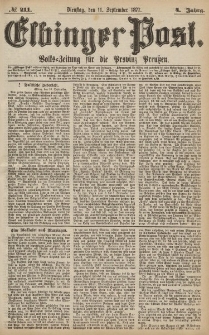 Elbinger Post, Nr.211 Dienstag 11 September 1877, 4 Jh