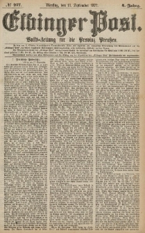 Elbinger Post, Nr.217 Dienstag 18 September 1877, 4 Jh