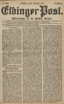 Elbinger Post, Nr.223 Dienstag 25 September 1877, 4 Jh