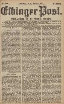 Elbinger Post, Nr.224 Mittwoch 26 September 1877, 4 Jh