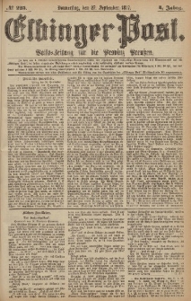 Elbinger Post, Nr.225 Donnerstag 27 September 1877, 4 Jh