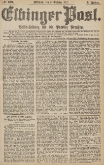 Elbinger Post, Nr.230 Mittwoch 3 Oktober 1877, 4 Jh