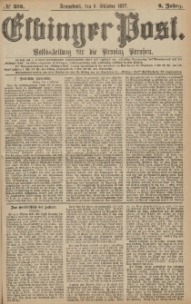 Elbinger Post, Nr.233 Sonnabend 6 Oktober 1877, 4 Jh