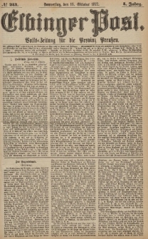 Elbinger Post, Nr.243 Donnerstag 18 Oktober 1877, 4 Jh