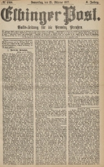 Elbinger Post, Nr.249 Donnerstag 25 Oktober 1877, 4 Jh