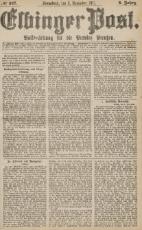 Elbinger Post, Nr.257 Sonnabend 3 November 1877, 4 Jh
