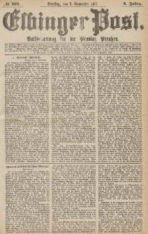 Elbinger Post, Nr.259 Dienstag 5 November 1877, 4 Jh