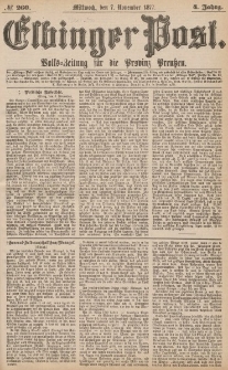Elbinger Post, Nr.260 Mittwoch 7 November 1877, 4 Jh