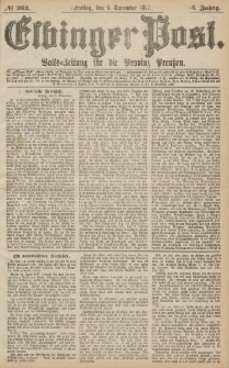 Elbinger Post, Nr.262 Freitag 9 November 1877, 4 Jh
