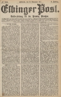 Elbinger Post, Nr.266 Mittwoch 14 November 1877, 4 Jh
