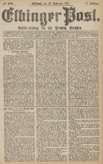 Elbinger Post, Nr.278 Mittwoch 28 November 1877, 4 Jh