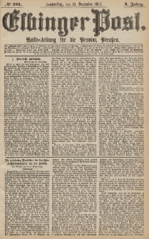 Elbinger Post, Nr.291 Donnerstag 13 Dezember 1877, 4 Jh