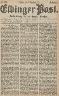 Elbinger Post, Nr.295 Dienstag 18 Dezember 1877, 4 Jh