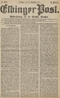 Elbinger Post, Nr.295 Dienstag 18 Dezember 1877, 4 Jh