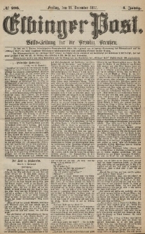 Elbinger Post, Nr.298 Freitag 21 Dezember 1877, 4 Jh
