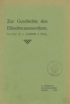 Zur Geschichte des Elbschwanenordens