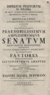 Imperium Piastorum in Polonia- in actu scholastico anniversarco...