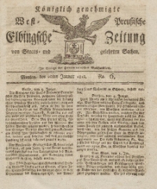 Elbingsche Zeitung, No. 6 Montag, 20 Januar 1812
