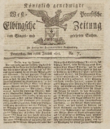 Elbingsche Zeitung, No. 7 Donnerstag, 23 Januar 1812