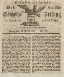 Elbingsche Zeitung, No. 10 Montag, 3 Februar 1812