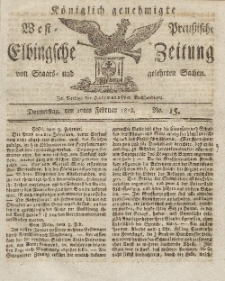Elbingsche Zeitung, No. 15 Donnerstag, 20 Februar 1812
