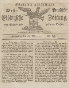 Elbingsche Zeitung, No. 19 Donnerstag, 5 März 1812