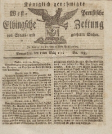 Elbingsche Zeitung, No. 23 Donnerstag, 19 März 1812