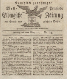 Elbingsche Zeitung, No. 24 Montag, 23 März 1812