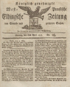 Elbingsche Zeitung, No. 28 Montag, 6 April 1812