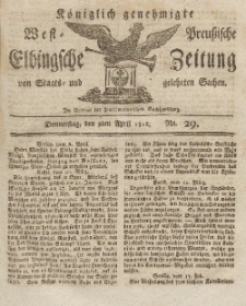 Elbingsche Zeitung, No. 29 Donnerstag, 9 April 1812