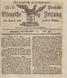 Elbingsche Zeitung, No. 31 Donnerstag, 16 April 1812