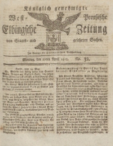 Elbingsche Zeitung, No. 32 Montag, 20 April 1812